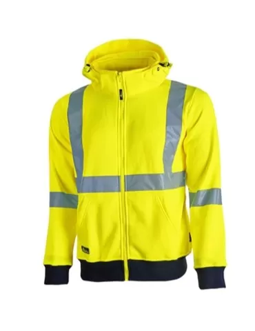Yellow fluo work sweatshirt &quot; melody &quot;