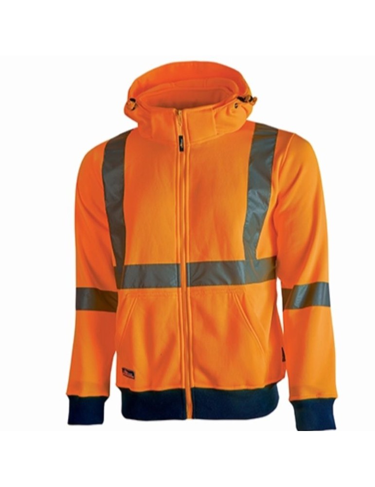 Sudadera naranja fluo de trabajo "melodía"