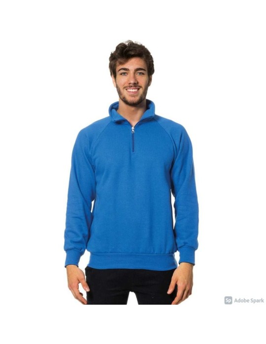 Felpa zip corta colore blu royal Felpa zip corta colore blu royal