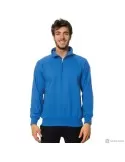 Felpa zip corta colore blu royal