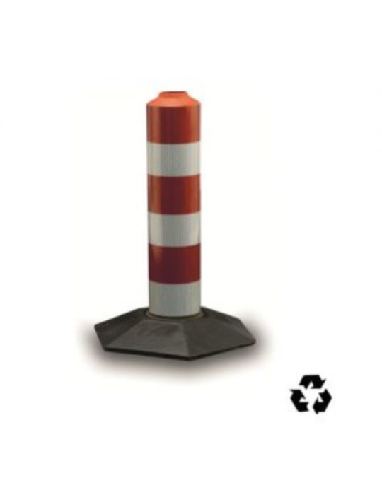 Delineatore cilindrico in gomma h 30 cm interamente rifrangente High Intensity Grade