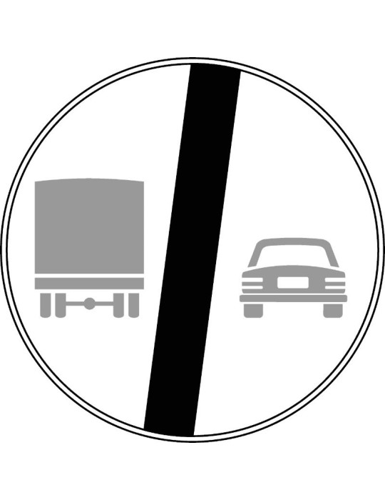 Scheibendurchmesser 60 Blech Klasse 1 Abb. 73" Ende des Überholungsverbots für Fahrzeuge mit einer Gesamtlast von mehr als 