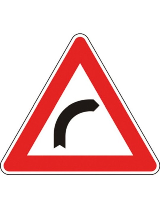 Triangolo lato 90 in ferro classe 1 fig. 4 " curva a destra "