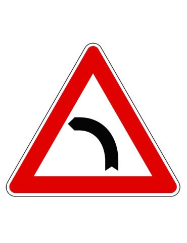 Triangolo lato 90 in ferro classe 1 fig. 5 &quot; curva a sinistra &quot;