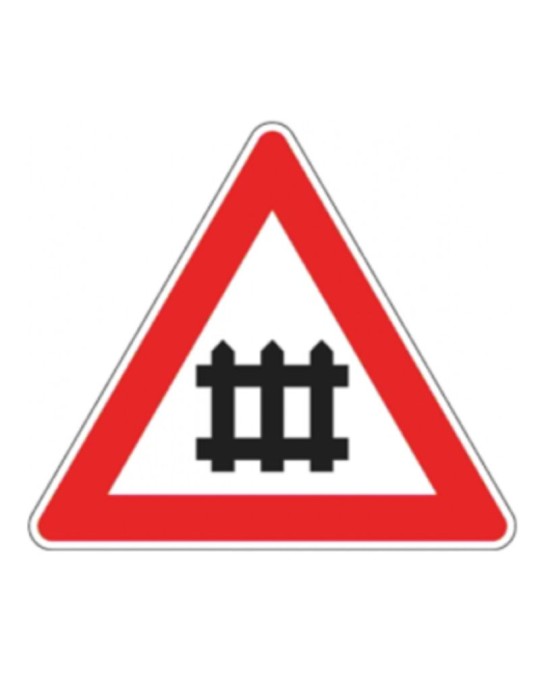 Triangolo lato 90 in ferro classe 1 fig. 8 " passaggio a livello con barriere "