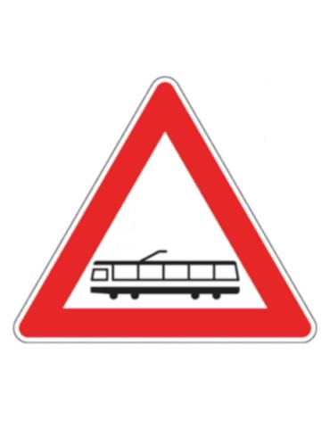 Triangolo lato 90 in ferro classe 1 fig. 12 &quot; attraversamento tramviario &quot;