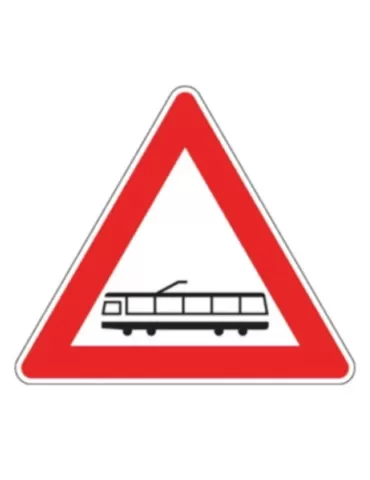 Triangolo lato 90 in ferro classe 1 fig. 12 &quot; attraversamento tramviario &quot;