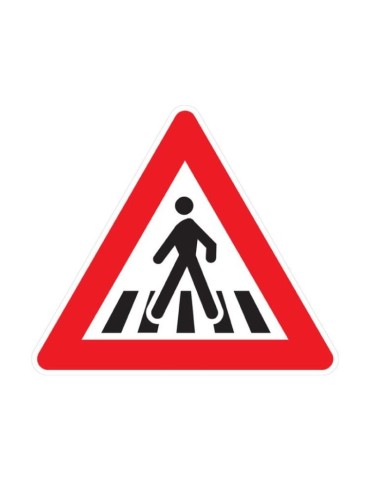 Triangle side 90 in iron class 1 fig. 13 &quot; pedestrian crossing &quot;