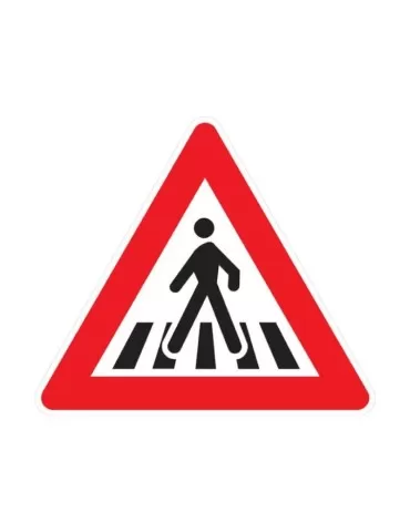 Triangle side 90 in iron class 1 fig. 13 &quot; pedestrian crossing &quot;