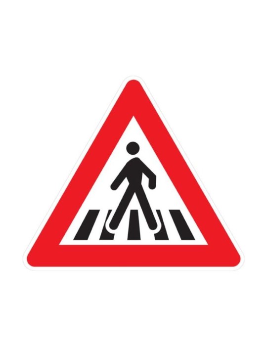 Triangle side 90 in iron class 1 fig. 13 " pedestrian crossing " Triangle side 90 in iron class 1 fig. 13 " pedestrian crossing "