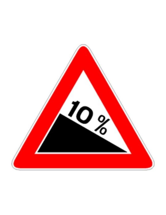 Triangolo lato 90 in ferro classe 1 fig. 15 " discesa pericolosa "