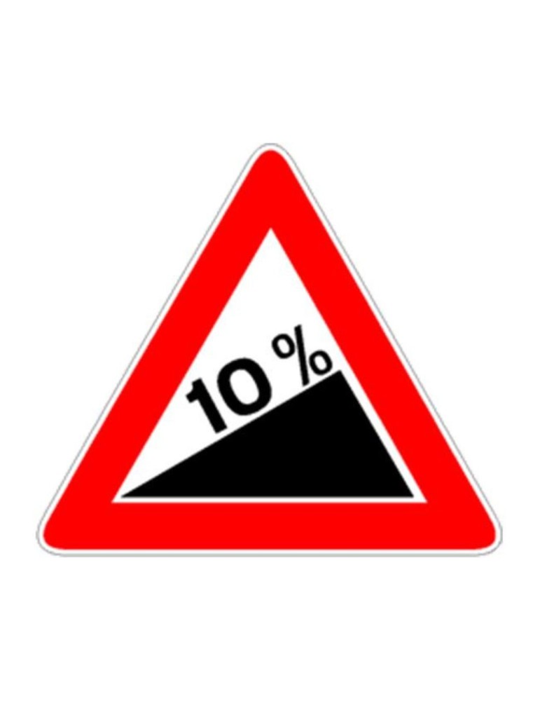 Triangolo lato 90 in ferro classe 1 fig. 16 " salita ripida "