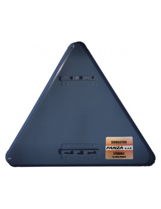 Triangolo lato 90 in ferro classe 1 fig. 19 " strettoia asimmetrica a destra "