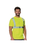 T-shirt jaune haute visibilité à sec frais