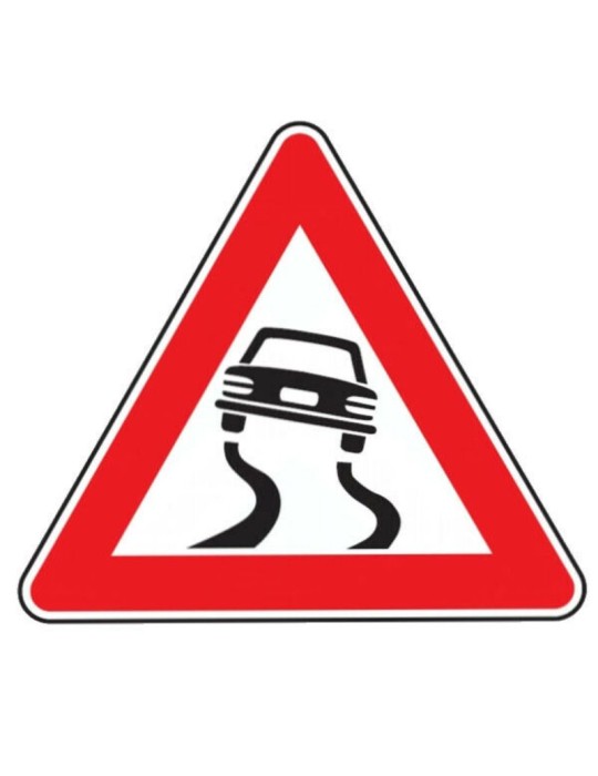 Côté triangle 90 tôle classe 1 fig. 22 « route glissante »