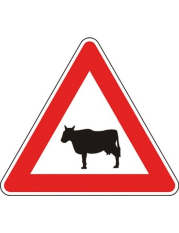 Triangolo lato 90 lamiera classe 1 fig. 24 &quot; animali domestici vaganti &quot;