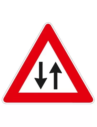 Triangolo lato 90 lamiera classe 1 fig. 26 &quot; doppio senso di circolazione &quot;