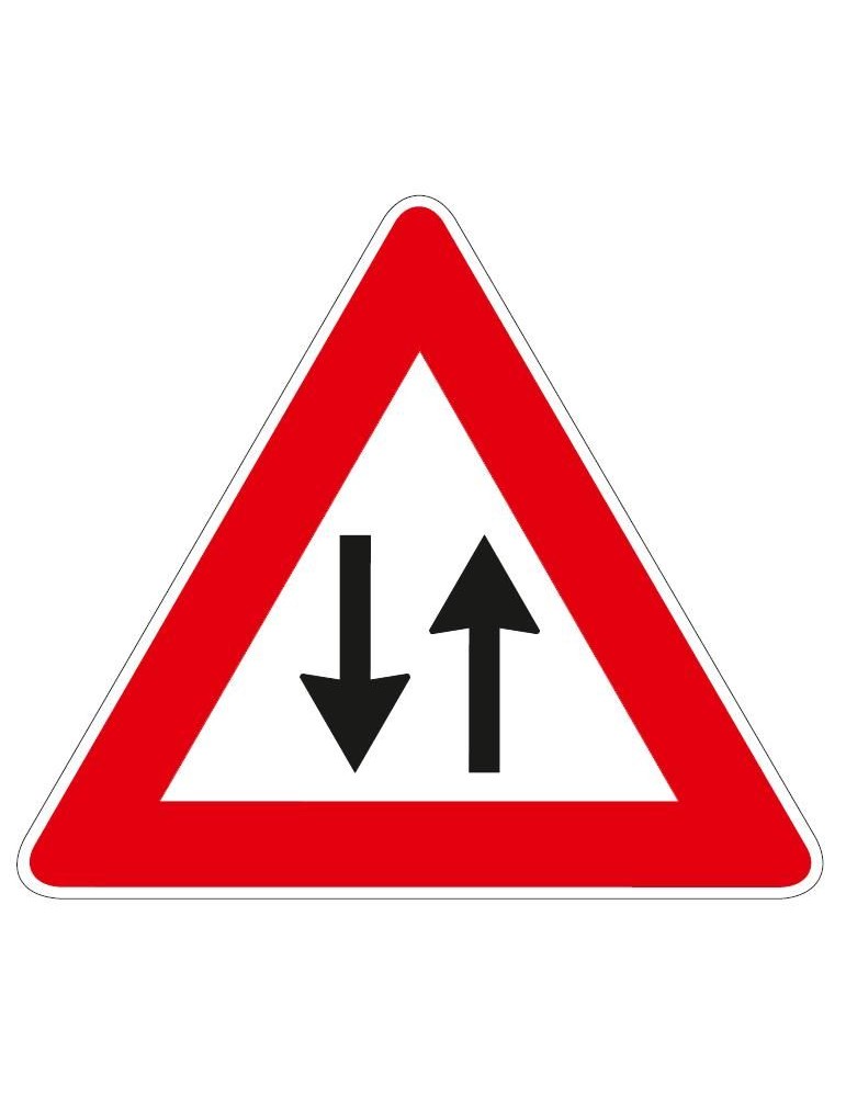 Triangle side 90 sheet metal class 1 fig. 26 " two-way traffic "