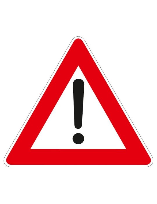 Côté triangle 90 tôle classe 1 fig. 35 « autres dangers »