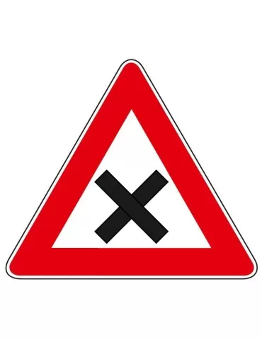 Triangolo lato 90 lamiera classe 2 fig. 40 &quot; intersezione con precedenza a destra &quot;