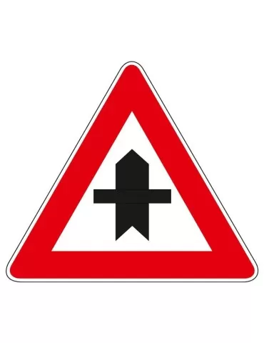 Triangolo lato 90 lamiera classe 1 fig. 43/a &quot; intersezione con diritto di precedenza &quot;