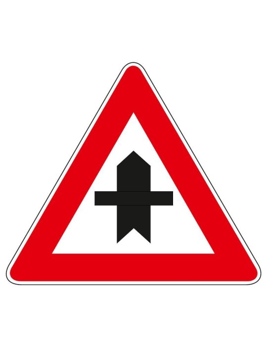 Triangolo lato 90 lamiera classe 1 fig. 43/a " intersezione con diritto di precedenza " Triangolo lato 90 lamiera classe 1 fig. 43/a " intersezione con diritto di precedenza "