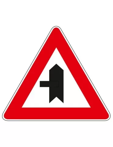Triangolo lato 90 lamiera classe 1 fig. 43/c &quot; intersezione a T con diritto di precedenza sx &quot;