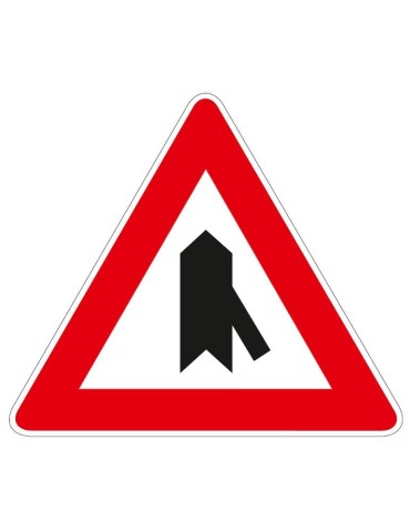 Triangolo lato 90 lamiera classe 1 fig. 43/d &quot; confluenza a destra &quot;