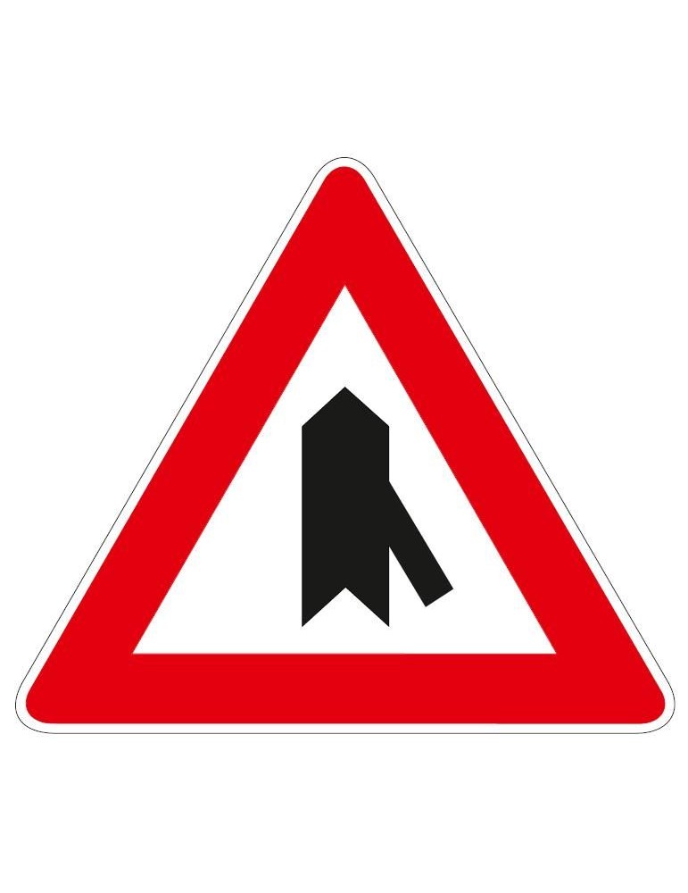 Triangolo lato 90 lamiera classe 1 fig. 43/d " confluenza a destra "