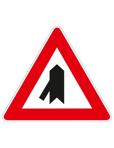 Triangolo lato 90 lamiera classe 1 fig. 43/e " confluenza a sinistra "