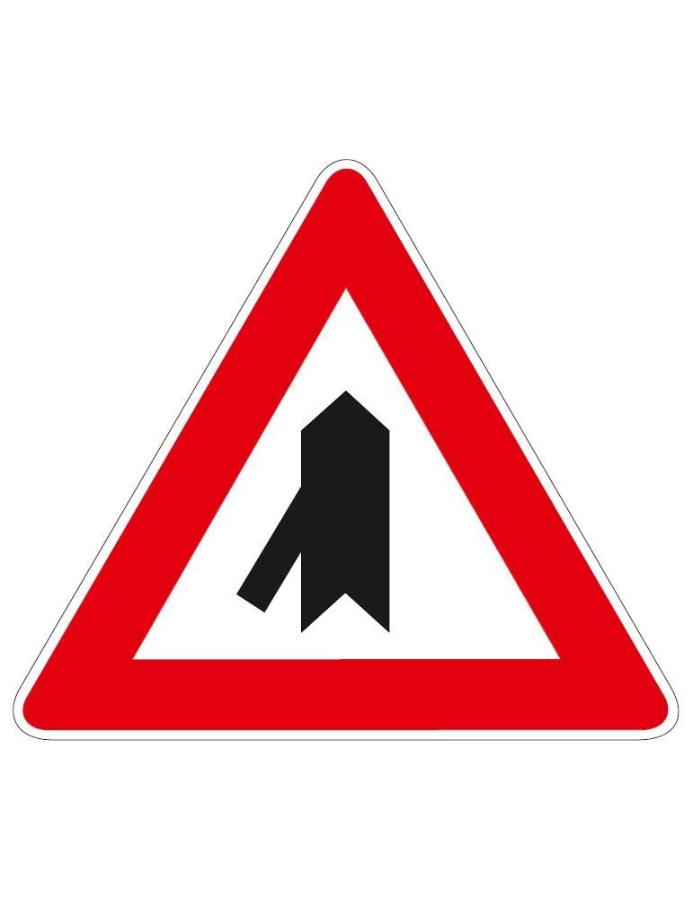 Côté triangle 90 tôle classe 1 fig. 43/e « confluence à gauche »