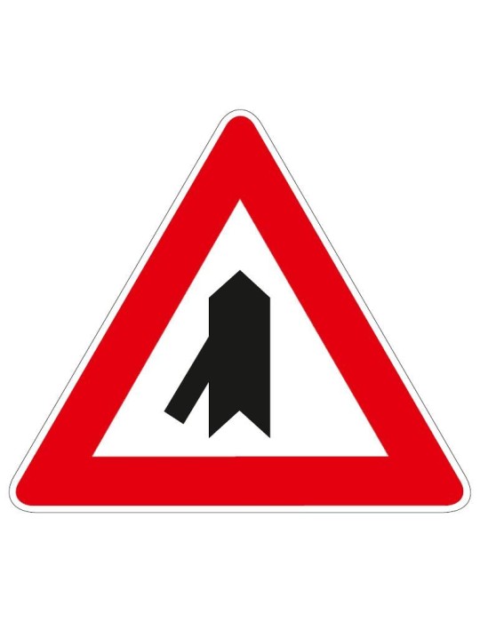 Côté triangle 90 tôle classe 1 fig. 43/e « confluence à gauche »