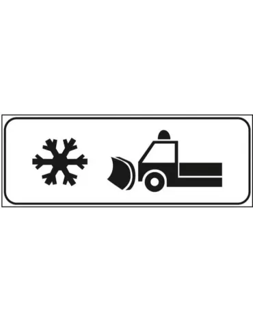 Supplementary panel in sheet metal class 1 dim. 53x18 mod. 6/d &quot;Snowplough in action&quot;