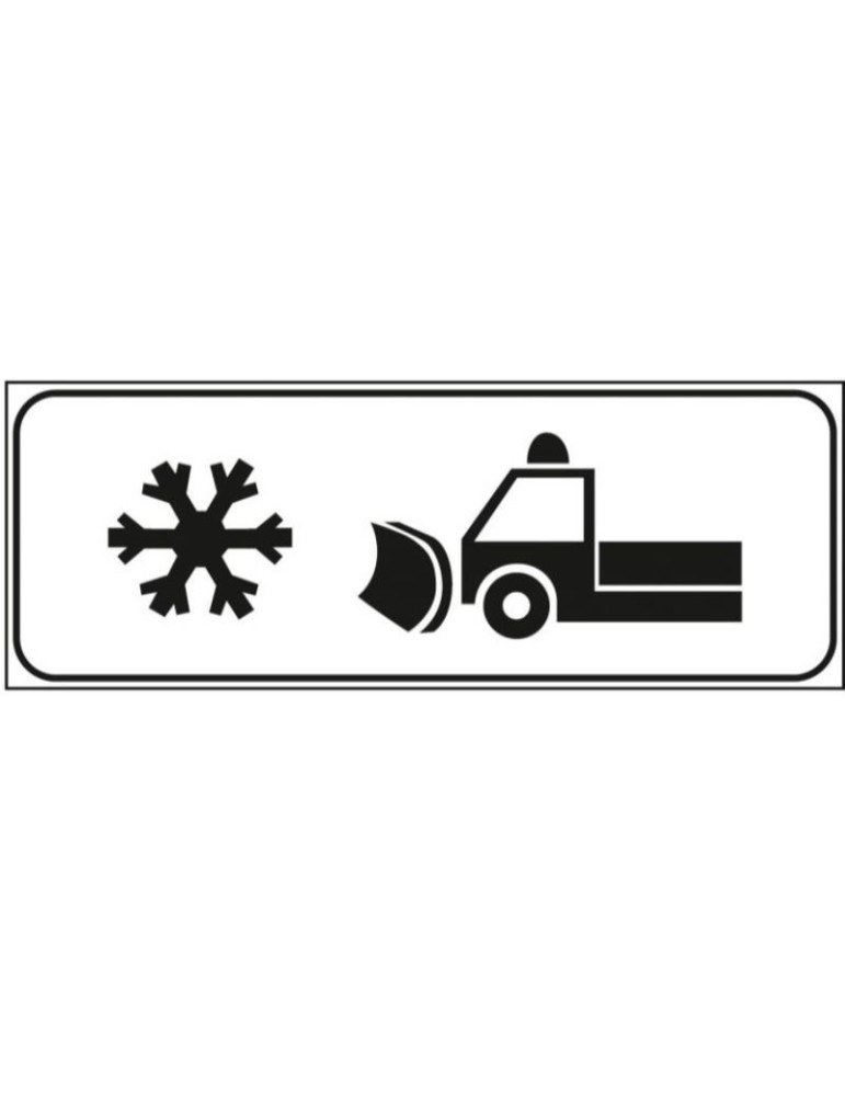 Supplementary panel in sheet metal class 1 dim. 53x18 mod. 6/d "Snowplough in action" Supplementary panel in sheet metal class 1 dim. 53x18 mod. 6/d "Snowplough in action"