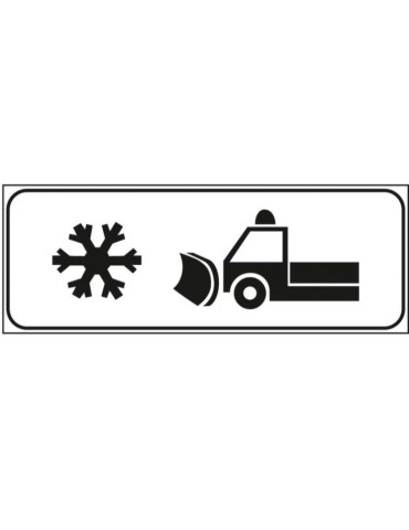 Supplementary panel in sheet metal class 1 dim. 80x27 mod. 6/d &quot;Snowplough in action&quot;