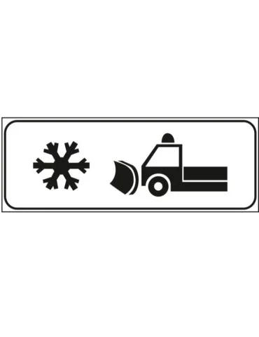 Supplementary panel in sheet metal class 1 dim. 80x27 mod. 6/d &quot;Snowplough in action&quot;