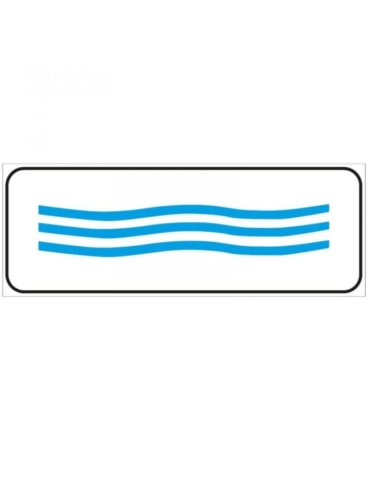 Supplementary panel in sheet metal class 1 dim. 53x18 mod. 6/e &quot;area subject to flooding&quot;