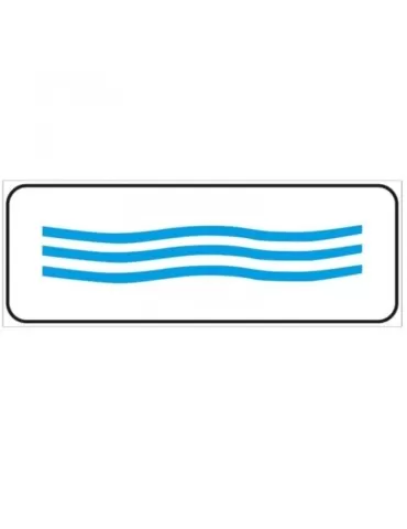 Supplementary panel in sheet metal class 1 dim. 53x18 mod. 6/e &quot;area subject to flooding&quot;