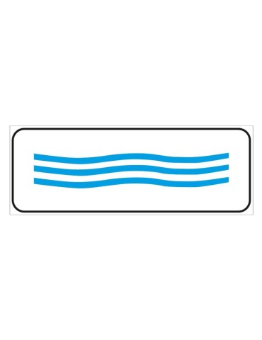 Supplementary panel in sheet metal class 1 dim. 80x27 mod. 6/e &quot;area subject to flooding&quot;