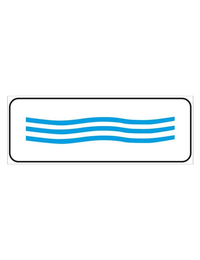 Supplementary panel in sheet metal class 1 dim. 80x27 mod. 6/e "area subject to flooding" Supplementary panel in sheet metal class 1 dim. 80x27 mod. 6/e "area subject to flooding"