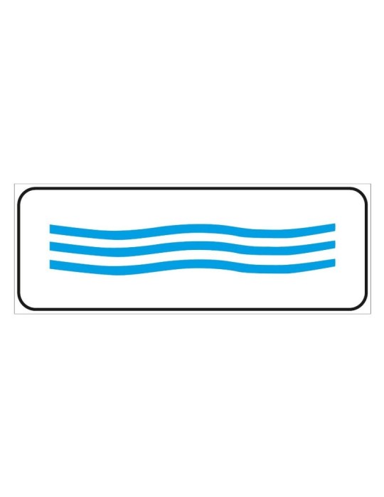 Supplementary panel in sheet metal class 1 dim. 80x27 mod. 6/e "area subject to flooding" Supplementary panel in sheet metal class 1 dim. 80x27 mod. 6/e "area subject to flooding"