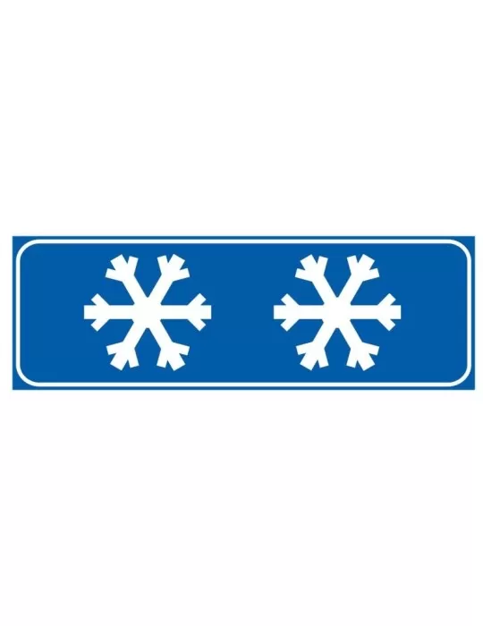 Supplementary panel in sheet metal class 1 dim. 53x18 mod. 6/h "Slippery road for ice" Supplementary panel in sheet metal class 1 dim. 53x18 mod. 6/h "Slippery road for ice"