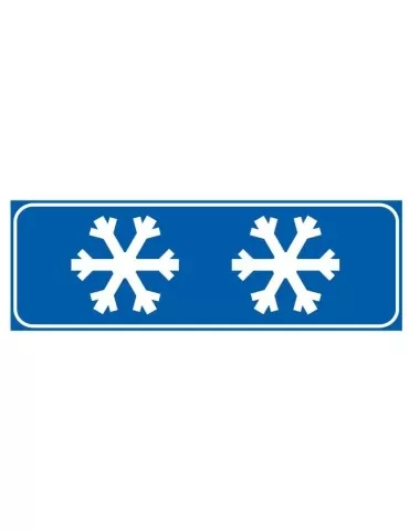 Pannello integrativo in lamiera classe 1 dim. 80x27 mod. 6/h &quot; strada sdrucciolevole per ghiaccio &quot;