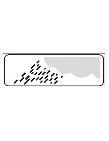 Supplementary panel in sheet metal class 1 dim. 53x18 mod. 6/i &quot; slippery road due to rain &quot;