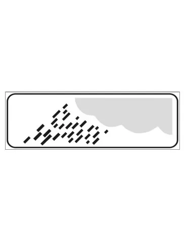 Supplementary panel in sheet metal class 1 dim. 80x27 mod. 6/i &quot; slippery road due to rain &quot;