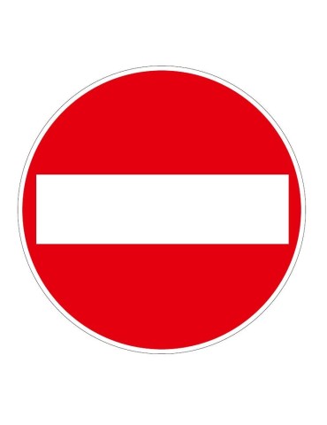 Diámetro del disco: 60 cm, clase 1, fig. 47, "sentido prohibido"