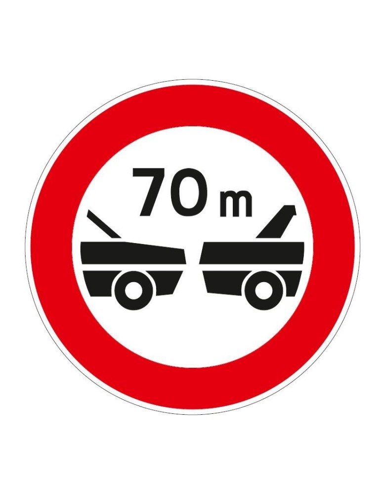 Señal mínima obligatoria de distancia Diámetro del disco 60 cm Clase 1 Fig. 49 Chapa metálica