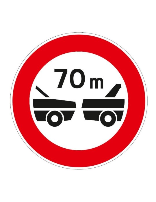 Señal mínima obligatoria de distancia Diámetro del disco 60 cm Clase 1 Fig. 49 Chapa metálica