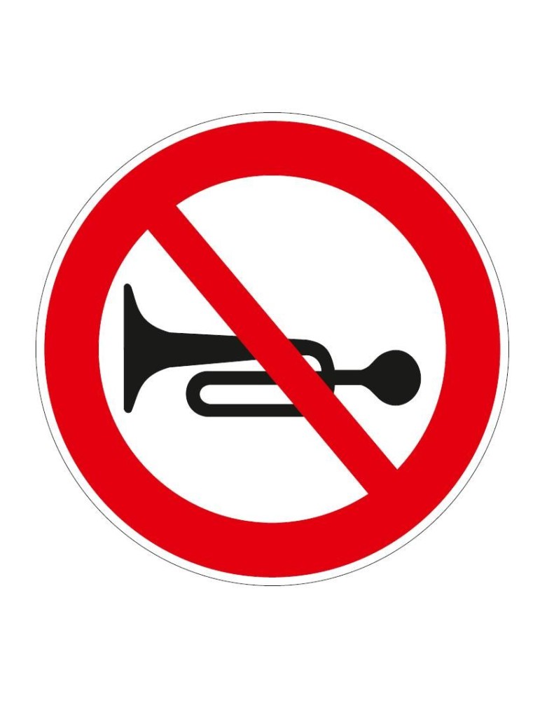 Disc diameter 60 cm class 1 fig. 51 "prohibition of acoustic signals"