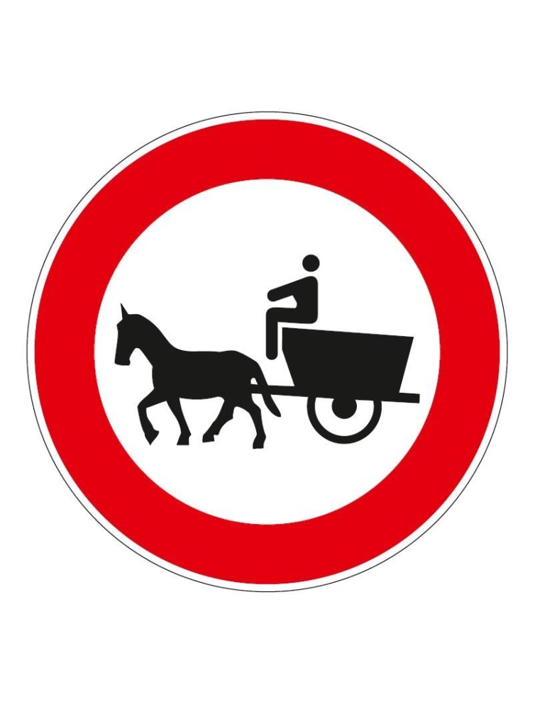 Disc with a diameter of 60 cm class 1 fig. 53 "transit prohibited to animal-drawn vehicles"